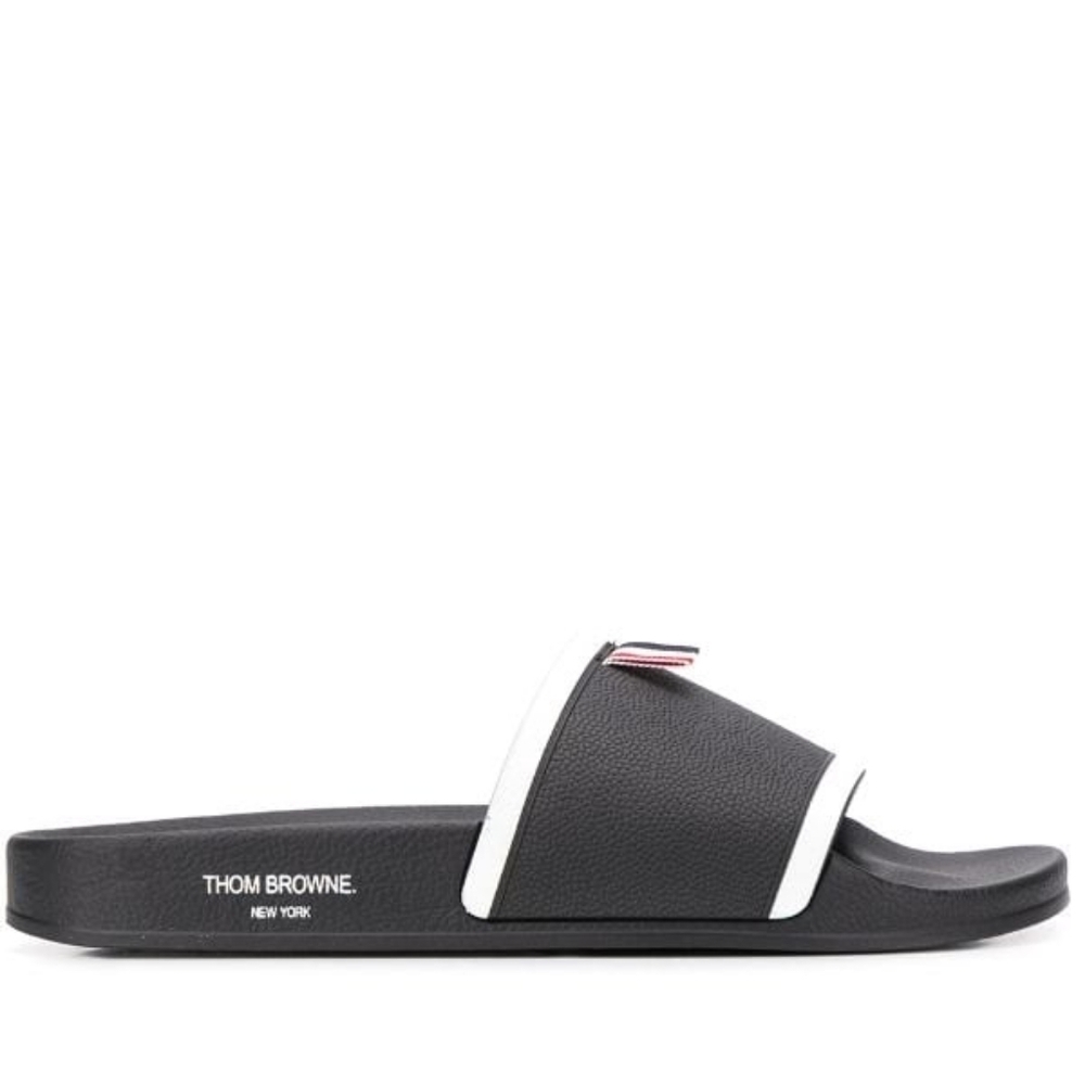 Thom Browne grosgrain loop tab pool slides size 41 BNWB